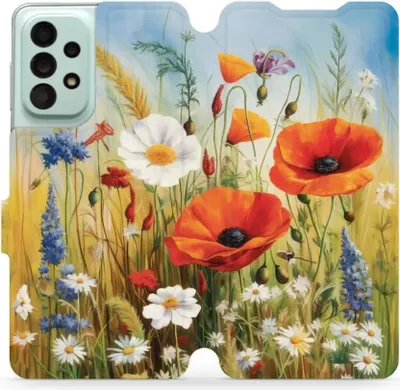 Produktbild von Handyhülle mit klappe für Galaxy A33 5G, Mobiwear Book, Wiesenblumen