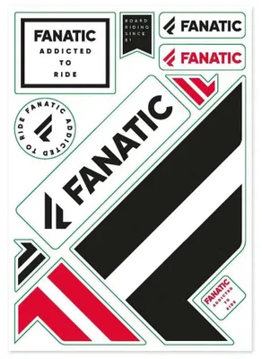 Image de Ensemble d'autocollants Fanatic Logo 2.0, blanc, format DIN A5. Autocollants pour enfants, blanc, format DIN A5
