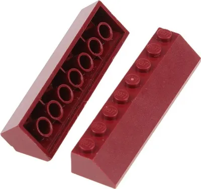 Produktbild von 2x Lego Dachstein 45° 2x8x1 dunkel rot Ziegel schräg Stein 4585518 4248800 4445