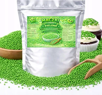 Image de Sucre vert - Garniture pour gâteaux, desserts, gaufres et pâtisseries 50 g