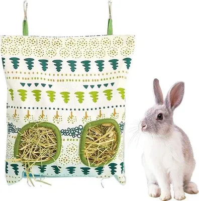Produktbild von Heubürste für Kaninchen, Futtertasche für Kleintiere - 25 x 28 cm