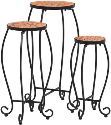 Produktbild von Mosaiktische 3 Stk. Keramik Terracotta