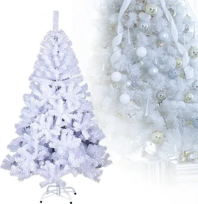 Immagine prodotto di Fiqops albero di Natale artificiale albero di Natale decorativo albero di Natale decorazione 150cm bianco