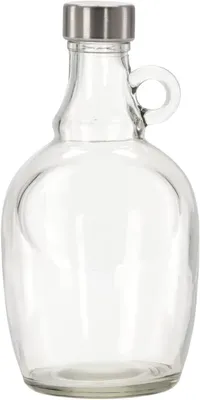 Produktbild von 1 L Flasche mit rundem Griff Rundgriff Henkel Schraubverschlüss Weinballon