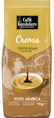 Zdjęcie produktu dla Caffe Gondolier Crema Kawa ziarnista 1000g – Aromatyczne Espresso & Coffee Crema