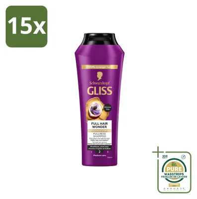 Obrázek produktu pro 15 kusů šamponu Gliss Full Hair Wonder, 250 ml, balení