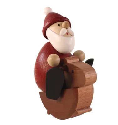 Productafbeelding van Kerstman op schommelpaard (10,5 cm) van Ullrich Kunsthandwerk
