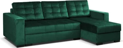 Produktbild von MEBLE-LUX - Universal Ecksofa mit Schlaffunktion und 2 Bettkasten LARO I 242cm Breit Sofa L Form I Eckcouch mit Schlaffunktion I Universal Ecke (Rechts oder Links) I Sofa Grün
