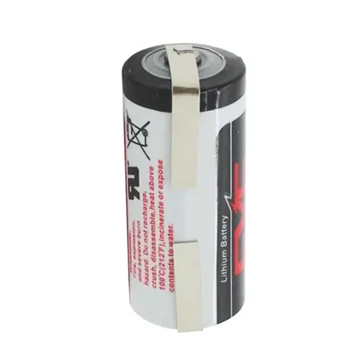 Zdjęcie produktu dla Bateria litowa 3,6 V ER 14335, standardowa bateria 2/3 AA ER14335 z przylutowanym znacznikiem w kształcie litery U do samodzielnej konwersji, samodzielnej instalacji