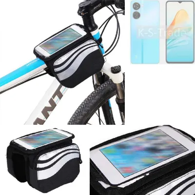 Produktbild von K-S-Trade Rahmentasche Fahrrad-Halterung kompatibel mit ZTE Axon 40 Lite Rahmenhalterung Fahrrad Handyhalterung Fahrradtasche Handy Smartphone