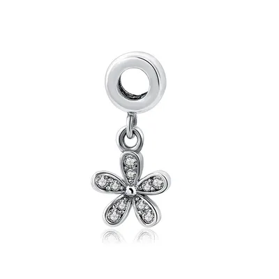 Produktbild von PANDACHARMS Funkelnde Blüte Charm Anhänger, 925er Sterling Silber, passt zu Pandora