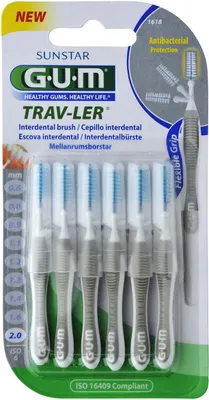 Produktbild von 2x Gum Trav-ler 2,0mm grau - 2x 6 Stück im Blister