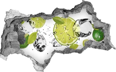 Produktbild von Selbstklebender Loch-3D-Aufkleber 95x73 cm Kalk und Wasser