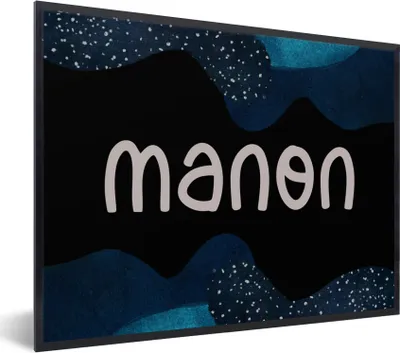 Produktbild von MuchoWow® Gerahmtes Poster Manon - Pastell - Mädchen 80x60 cm - Poster mit Schwarzem Bilderrahmen Wandposter Rahmen Foto Bilder - Schwarzem - Mit Gestell