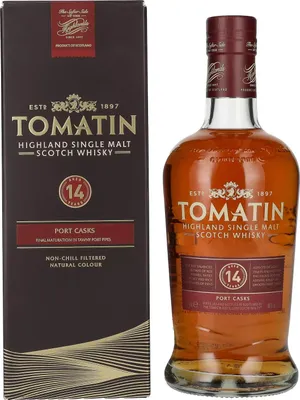 Produktbild von Tomatin 14 Jahre Port Casks Finish Highland Single Malt Scotch Whiskey | 46 % vol | 0,7 l