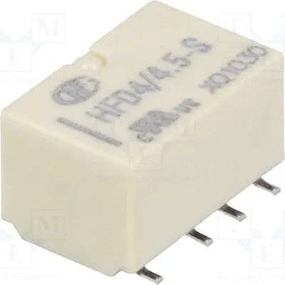 Produktbild von 1x Relais: elektromagnetisch  USpule : 4,5VDC  0,5A/125VAC HFD4/4.5-SR Elektromagn