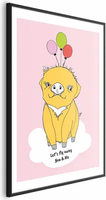 Produktbild von Posterpapier Poster - Sky Pig 60x90 cm Für Kinder e-A-0112-ao-a