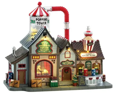 Productafbeelding van Kerstfiguur Bell's gourmet popcorn factory with 4.5v adaptor LEMAX