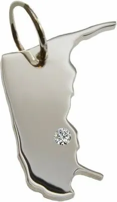 Image de Amrum Pendentif avec brillant 0,015ct à l'endroit souhaité 925 argent