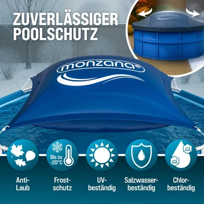 Produktbild von MONZANA® 3x Poolkissen Winter XL Chlorbeständig Seil PVC Verstärktes Material bis -20°C Doppelnaht Sicherheitsventil 4 Ösen Luftkissen Pool Abdeckung