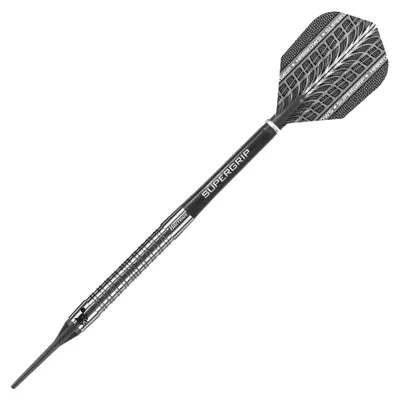 Immagine prodotto di Harrows - Freccette "Supergrip", punta morbida, confezione da 3 PP2663 (18 g) (nero/grigio/argento)