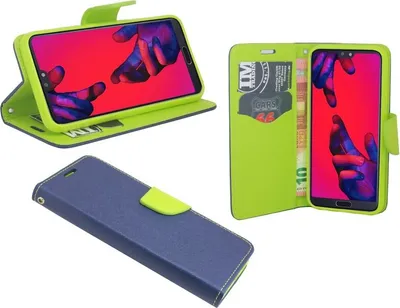 Produktbild von Huawei P20 Handyhülle Tasche Flip Case Smartphone Schutzhülle Blau