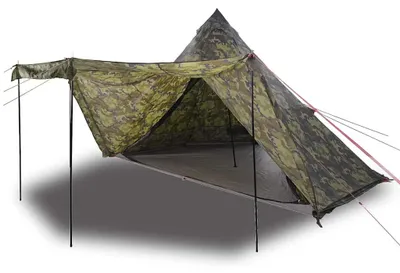 Image de vidaXL Tipi tente familiale 8 personnes motif camouflage étanche à l'eau
