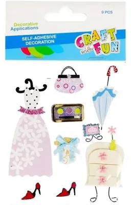 Produktbild von Dekorative Aufkleber für den Kleiderschrank, 9 Stück – Craft with Fun