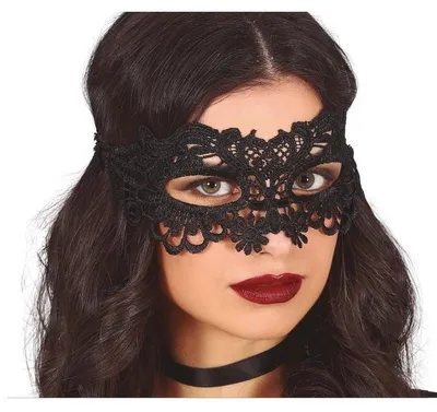 Immagine prodotto di Maschera occhi nera con pizzo veneziano maschera da ballo accessorio per le donne