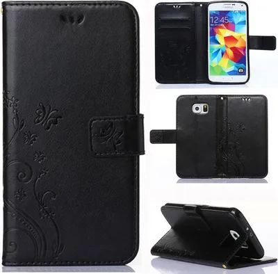 Produktbild von Samsung Galaxy A5 SM-A500F Bookstyle Flower Look Schwarz