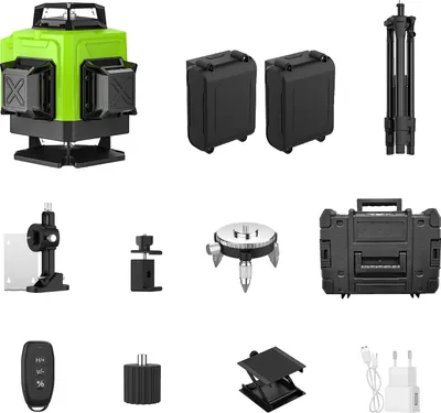 Produktbild von Laser-Niveau, ±3° Selbstnivellierungsbereich, 4800 mAh Batterie, 16 Linien