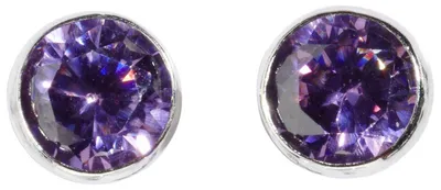 Produktbild von Miamar SMO06 Damen Silber Ohrstecker Lila