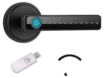 Obrázek produktu pro Inteligentní zámek na otisky prstů, bezklíčový přístup, ovládání přes mobilní aplikaci, zámek + WiFi brána