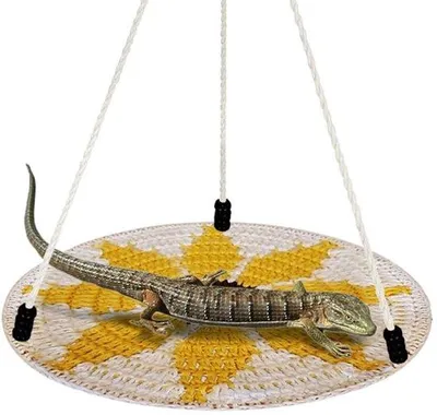 Productafbeelding van Dailygoods- Reptielen Hangmat Schommelbed - Katoenen Hangbed - Ademend Ontwerp - Lichtgewicht - Eenvoudig te Installeren - Herhaaldelijk Wasbaar
