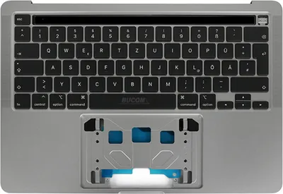 Produktbild von Topcase Handauflage Tastatur mit Touchbar für Macbook Pro 13" Retina A2251 2020 Grau