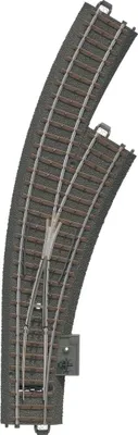 Image de Märklin 24672 Aiguillage courbe à droite r360 mm,30 H0