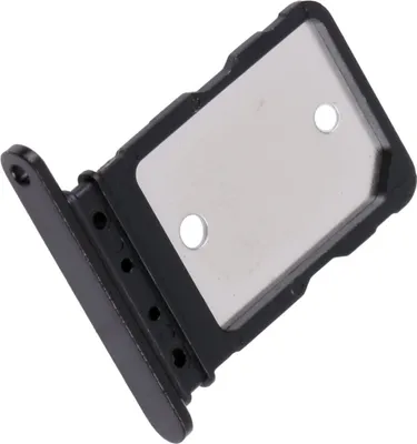 Produktbild von Simkartenhalter passend für Google Pixel 6a (GX7AS, GB62Z, G1AZG), Nano-SIM-Slot, Originalersatz, Schwarz