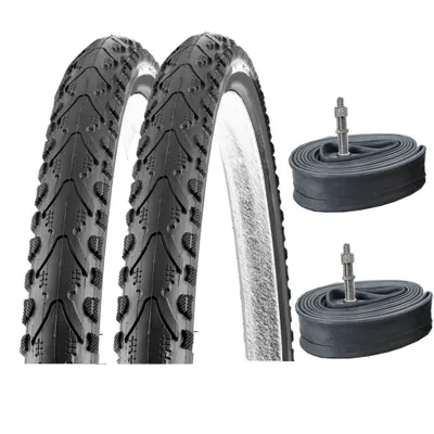 Produktbild von 2x Kenda Fahrrad Reifen Mantel K-935 26x1.75" (47-559) schwarz + inkl. DV Schläuche