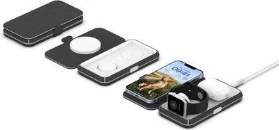 Produktbild von ER POWER faltbares 3in1 Reiseladegerät - schwarz