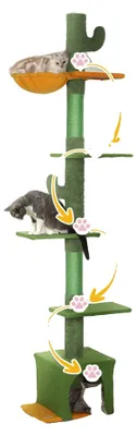 Image de Arbre à chat, réglable, construction robuste, arbre à chat