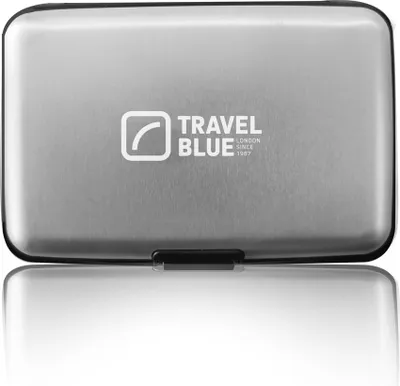 Produktbild von Travel Blue RFID Geschütztes Kartenetui Herren & Damen, Luxus Design Kartenhalter mit 6 Fächern, Aluminiumlegierung & ABS Körper, Einfach zu Öffnen, Sicherer Schutz für Kreditkarten