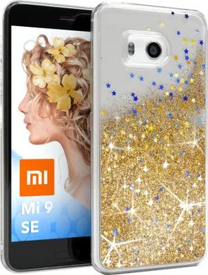 Produktbild von EAZY CASE - Glitzer Hülle kompatibel mit Xiaomi Mi 9 SE Glitzer Schutzhülle, Soft Case, Backcover Transparent mit Motiv