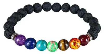 Productafbeelding van Chakra-armband met zilveren details