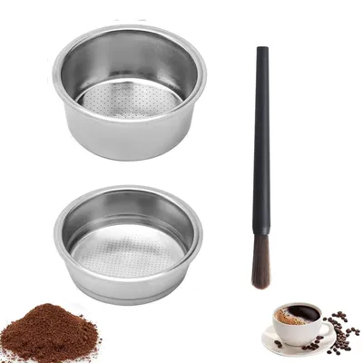 Kaffeefilterkörbe 51 mm, 2 Stück Edelstahl, wiederverwendbar