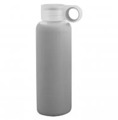 Immagine prodotto di H&H Bottiglia In Vetro Borosilicato E Silicone, 360 Ml, Grigio