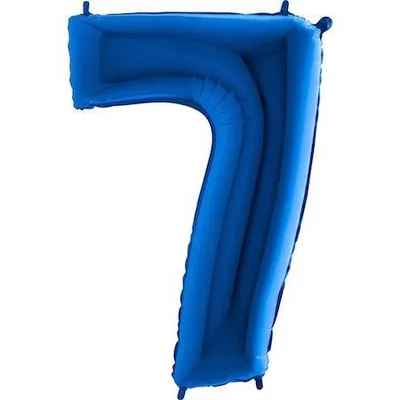 Obrázek produktu pro Fóliový balónek číslice 7 - modrý - blue - 102cm