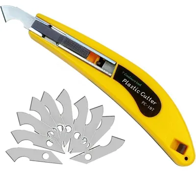 Immagine prodotto di Set di coltelli da taglio con 30 lame, professionale per tagliare acrilico, plexiglass e plastica, coltello per hobby con impugnatura antiscivolo, lame in acciaio SK5