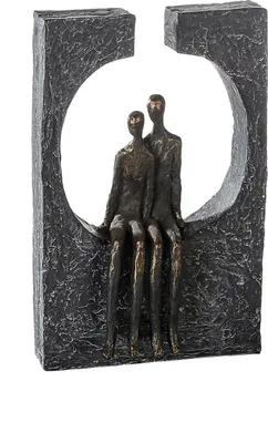 Produktbild von Casablanca by Gilde Dekofigur Skulptur Zweisamkeit bronzefarben H. 27,5 cm,79617