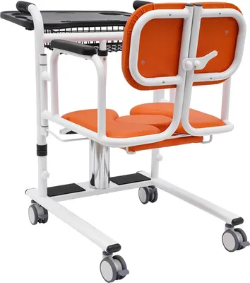 Produktbild von Patientenlift-Transferstuhl, hydraulischer Lift, freistehendes Design, Orange