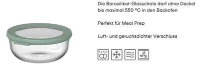 Productafbeelding van Mepal Glazen Vershoudbakje Cirqula Nordic Sage Rond - 3 liter